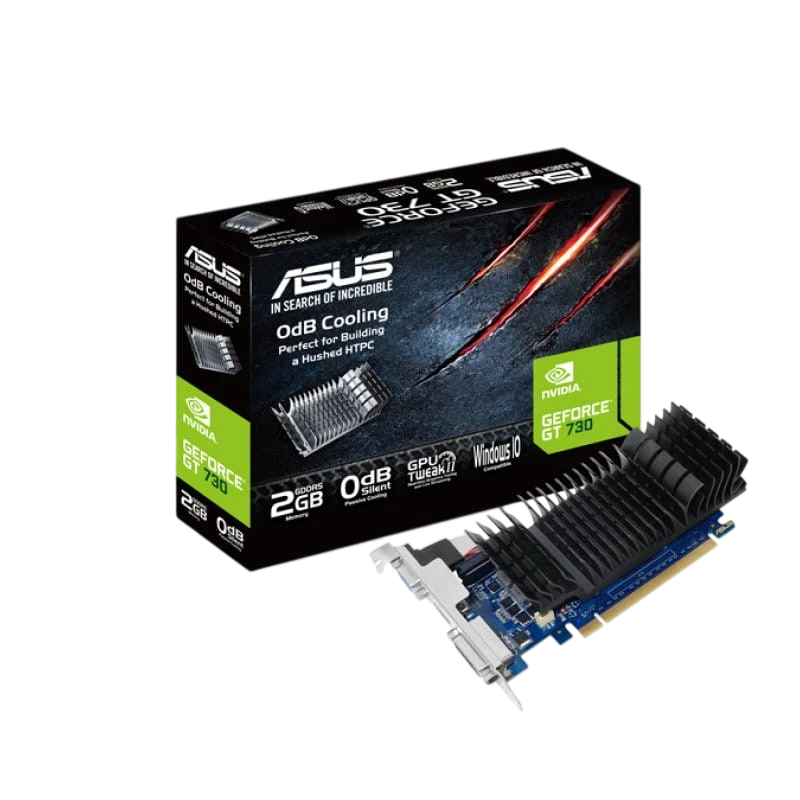ASUS GT730-SL-2GD5-BRK NVIDIA GeForce GT 730 2 GB GDDR5 Noir PCIe 2.0 Carte graphique