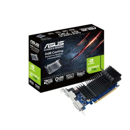 ASUS GT730-SL-2GD5-BRK NVIDIA GeForce GT 730 2 GB GDDR5 Noir PCIe 2.0 Carte graphique