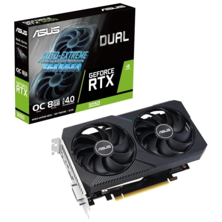 Asus Dual GeForce RTX 3050 V2 OC 8GB GDDR6 PCIe 4.0 HDMI 2.1 3 DisplayPort Carte graphique