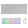 Mars Gaming MCPXWES Blanc à membrane RGB espagnol Kit clavier et souris