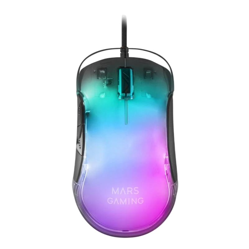 Mars Gaming MMGLOW USB type A RGB Chroma Glow Noir 12800 DPI 7 boutons 75 g Souris