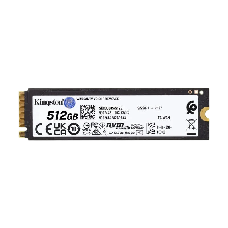 Kingston KC3000 512GB NVMe M.2 PCIe 4.0 2280 7000MB/s SSD