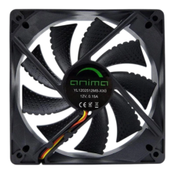 Ventilateur PC Tacens Anima AF12, 9 pales, 12 cm, Noir