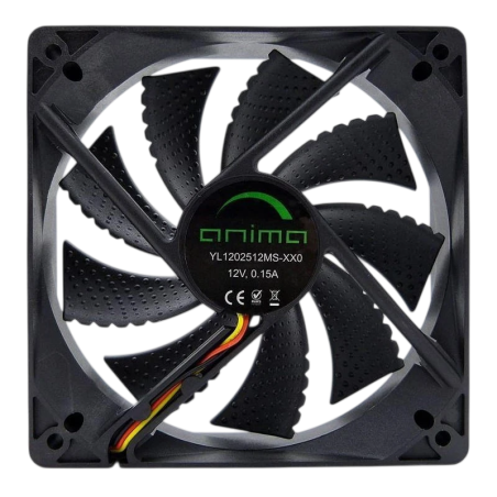 Ventilateur PC Tacens Anima AF12, 9 pales, 12 cm, Noir