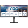 AOC V5 CU34V5C/BK Noir 34 pouces 2K VA 100Hz 1ms FreeSync incurvé UltraWide Monitor