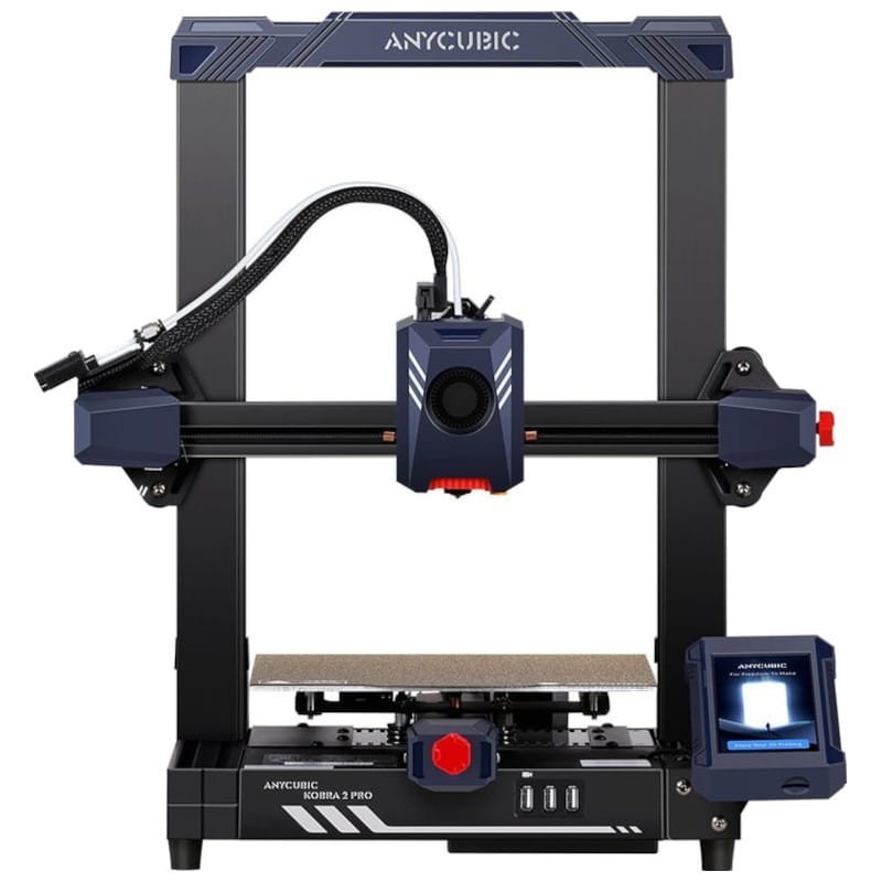 Anycubic Kobra 2 Pro Noir FDM 250x220x220mm 500mm/s extrudeur direct 4,3 pouces Imprimante 3D