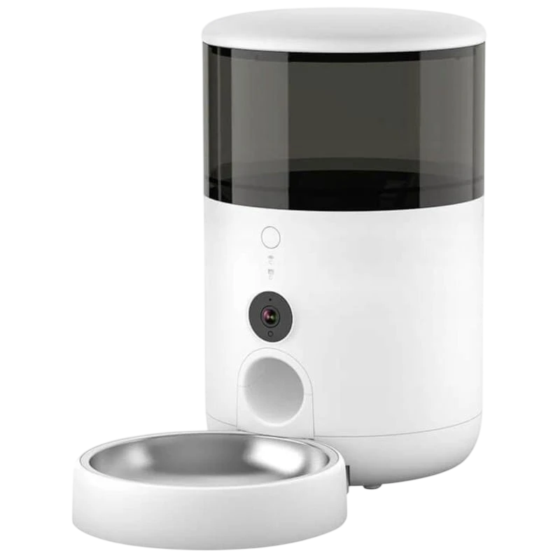 Petoneer NutriVue Feeder Blanc Avec Caméra et Micro Audio Bidirectionnel Programmable avec appli Acier Inoxydable Idéal pour Chi