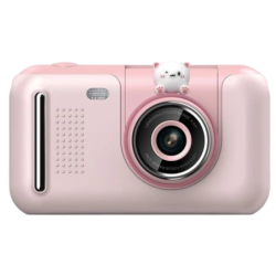 S9 avec Caméra Rotative Rose 4MP Full HD 600mAh Appareil photo numérique pour enfants