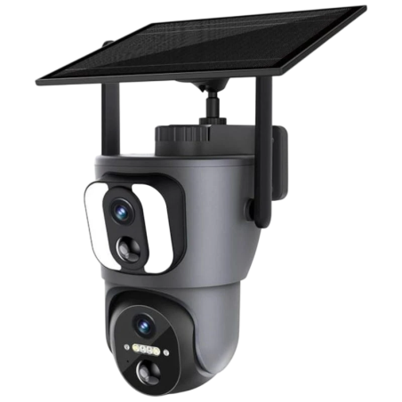 Escam QF390 Noir Dual Full HD WiFi Solar Caméra de surveillance