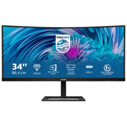 Philips E Line 346E2CUAE/00 Noir 34 pouces 2K VA 100Hz 4ms FreeSync Premium incurvé UltraWide Monitor