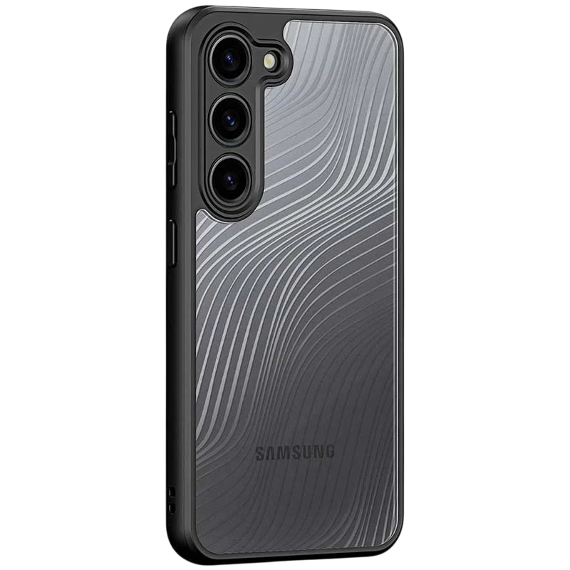 Coque rigide Anti-Scratch Shell Samsung Galaxy S23 Noir+Transparent