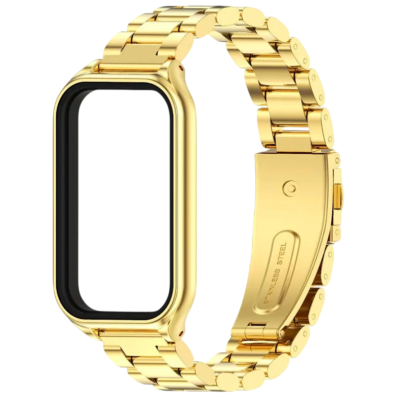 Bracelet Métal Maillons Xiaomi Mi Smart Band 8 Active / Redmi Smart Band 2 Dorée