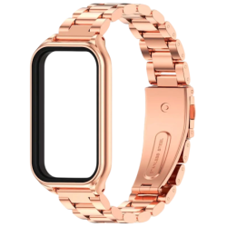 Bracelet Métal Maillons Xiaomi Mi Smart Band 8 Active / Redmi Smart Band 2 Dorée Rose