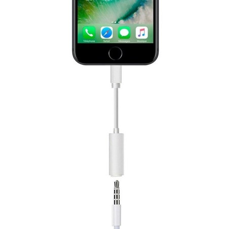 Apple Adaptateur Lightning à Mini Jack 3,5mm Femelle - Blanc