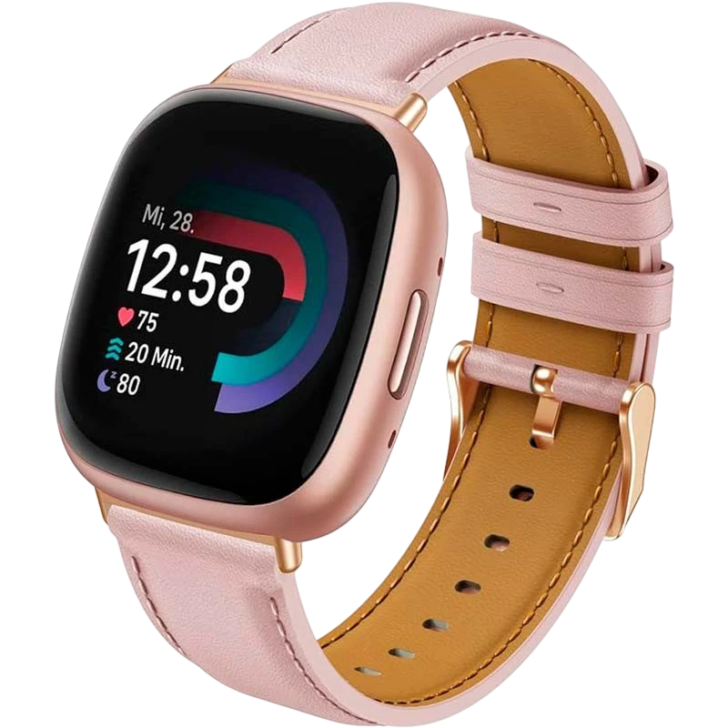 Bracelet Fitbit Versa 3 / Versa 4 Cuir Rose