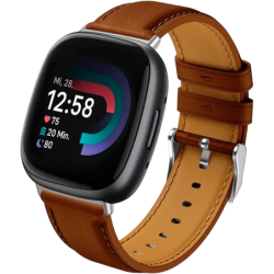 Bracelet Fitbit Versa 3 / Versa 4 Cuir Brun