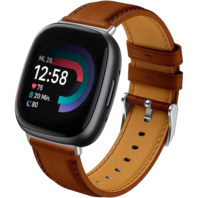 Bracelet Fitbit Versa 3 / Versa 4 Cuir Brun