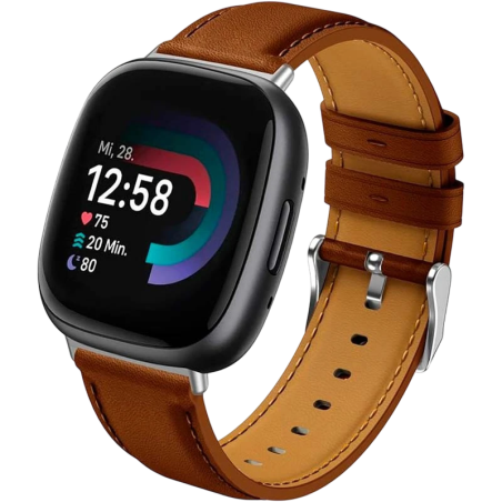 Bracelet Fitbit Versa 3 / Versa 4 Cuir Brun
