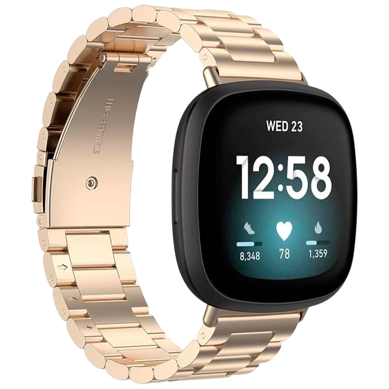 Bracelet Métal Maillons Fitbit Versa 3 / Versa 4 Champagne