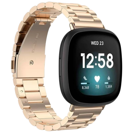 Bracelet Métal Maillons Fitbit Versa 3 / Versa 4 Champagne