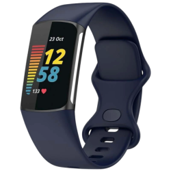 Bracelet en silicone Fitbit Charge 5 / Charge 6 Bleu foncé