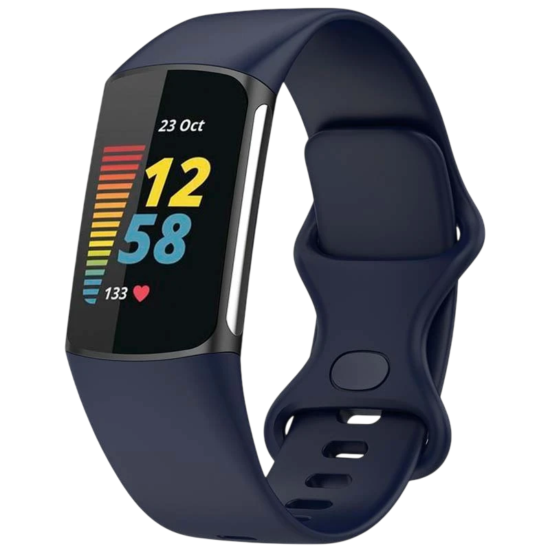 Bracelet en silicone Fitbit Charge 5 / Charge 6 Bleu foncé