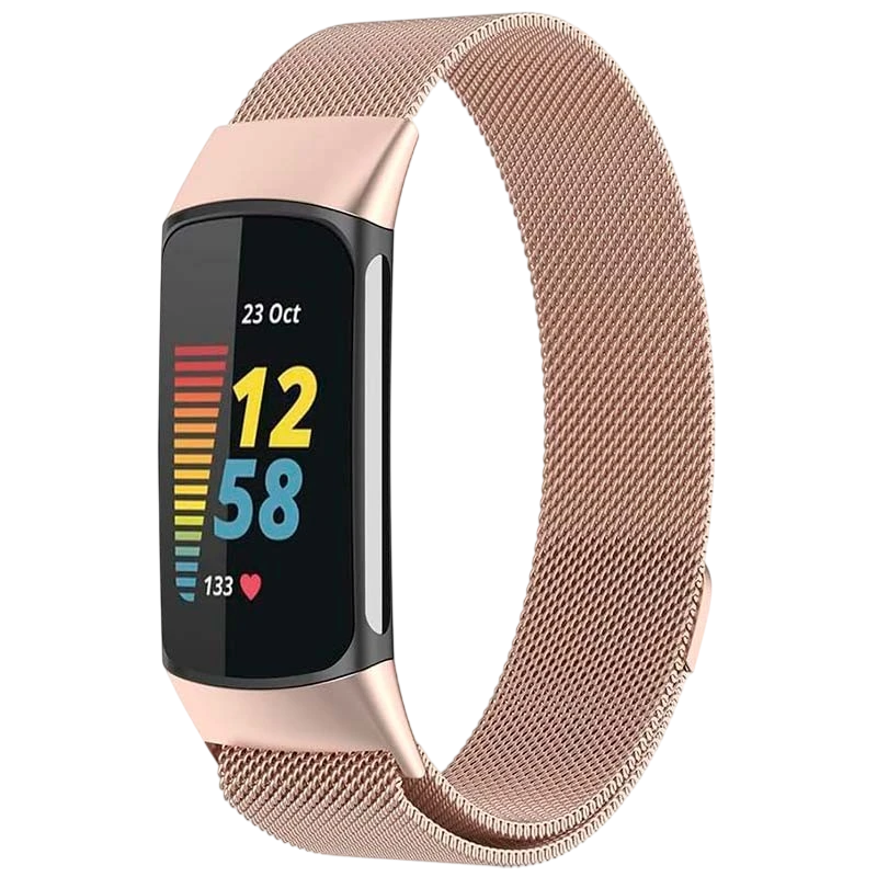 Bracelet Milanais Magnétique Fitbit Charge 5 / Charge 6 Champagne