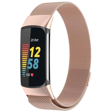 Bracelet Milanais Magnétique Fitbit Charge 5 / Charge 6 Champagne