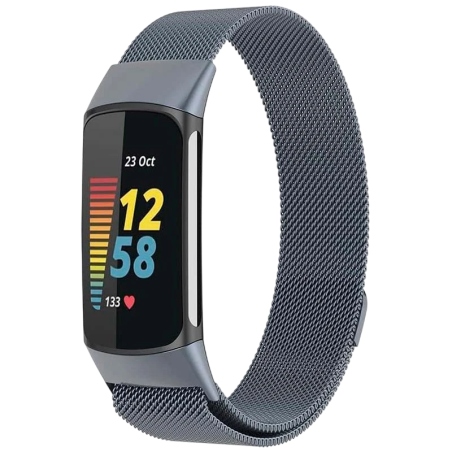 Bracelet Milanais Magnétique Fitbit Charge 5 / Charge 6 Gris