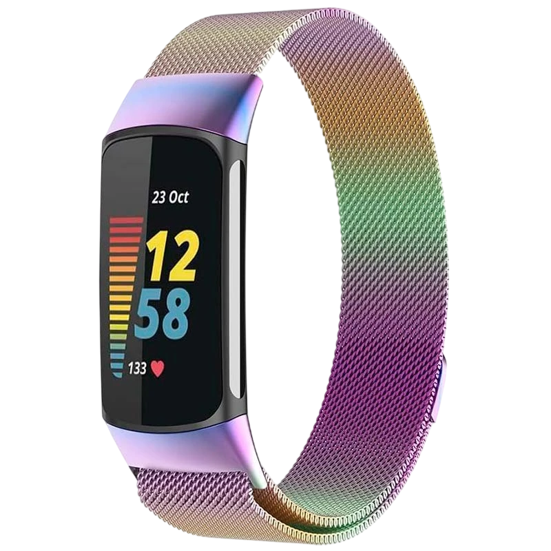 Bracelet Milanais Magnétique Fitbit Charge 5 / Charge 6 Multicolore