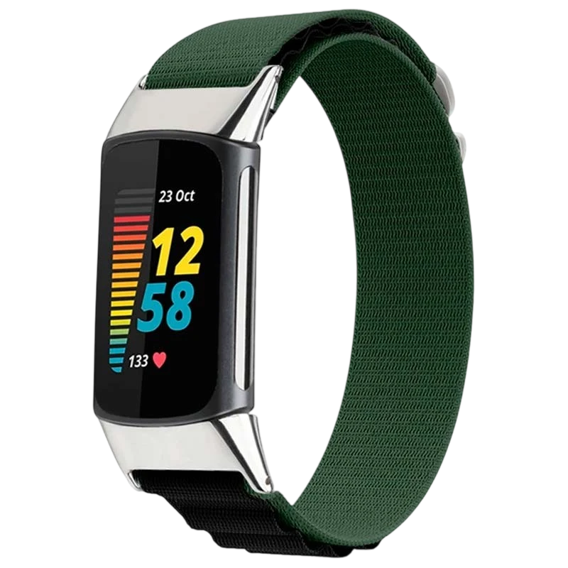 Bracelet Fitbit Charge 5 / Charge 6 Nylon Vert