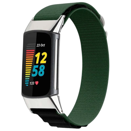 Bracelet Fitbit Charge 5 / Charge 6 Nylon Vert