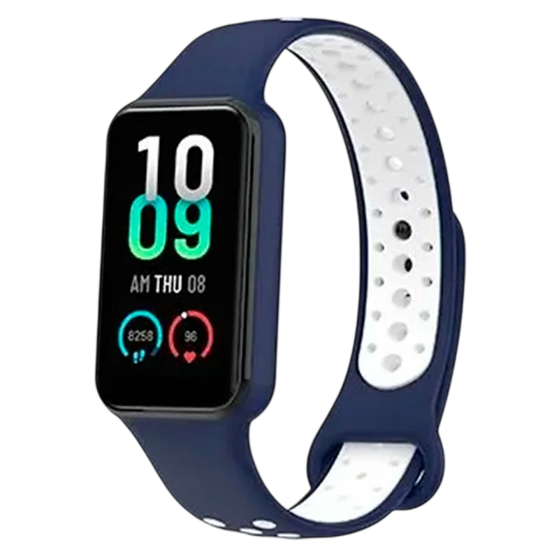 Bracelet Xiaomi Mi Smart Band 8 Active / Redmi Smart Band 2 Dual Color Bleu+Blanc