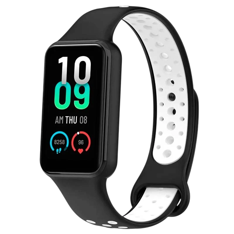 Bracelet Xiaomi Mi Smart Band 8 Active / Redmi Smart Band 2 Dual Color Noir+Blanc