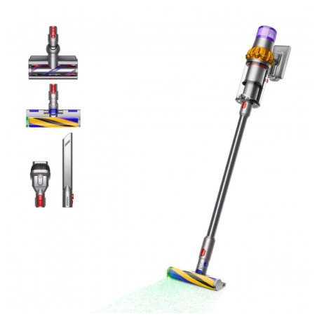 Dyson V15 Detect Absolute Nickel/Jaune 240AW 60 min sans fil Aspirateur balai