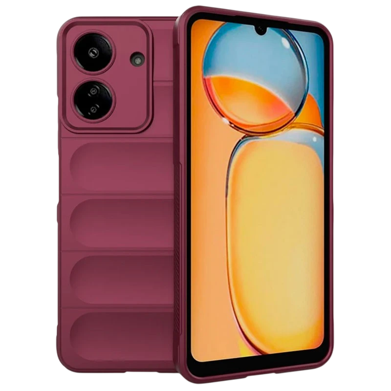 Coque en silicone Wave Xiaomi Redmi 13C / Poco C65 / Poco M6 5G Bourgogne