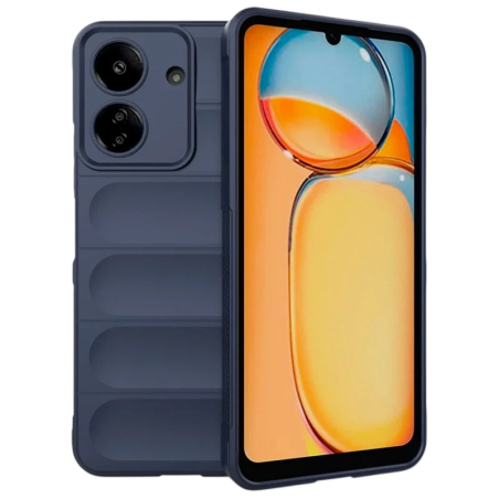 Coque en silicone Wave Xiaomi Redmi 13C / Poco C65 / Poco M6 5G Bleu