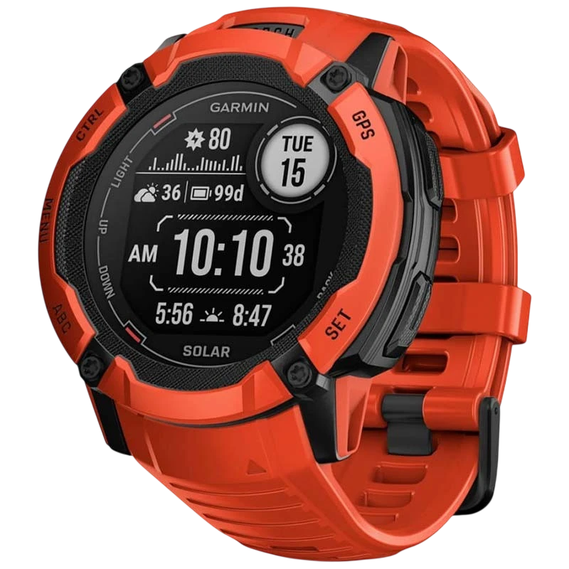 Garmin Instinct 2X 50 mm Solar Rouge 1,1 pouces MIP GPS NFC 10ATM Smartwatch