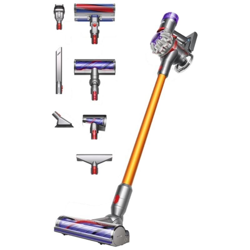 Dyson V8 Absolute Argent/Jaune 115AW 40 min sans fil Aspirateur balai
