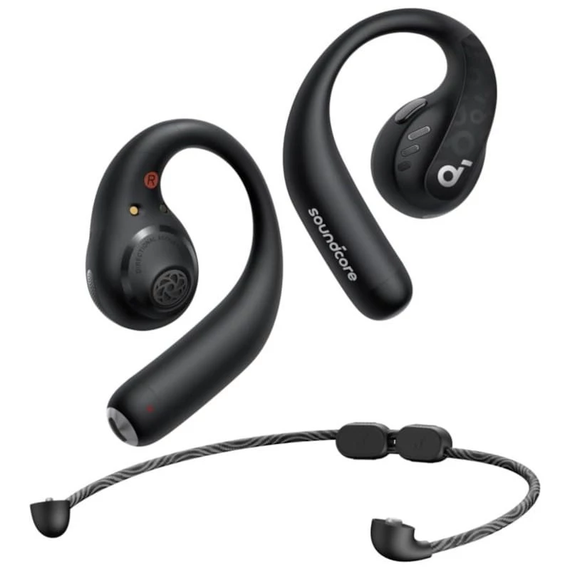 Soundcore AeroFit Pro Noir Open-Ear Bluetooth 5.3 IPX5 Écouteurs sans fil