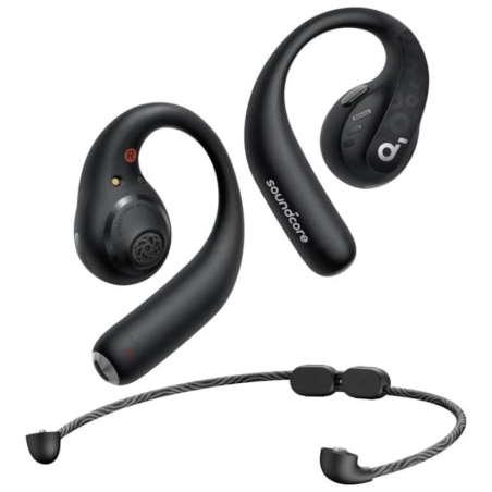 Soundcore AeroFit Pro Noir Open-Ear Bluetooth 5.3 IPX5 Écouteurs sans fil