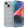 Coque en silicone Wave iPhone 15 Gris Clair