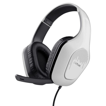 Trust GXT 415W Zirox Blanc Arceau avec micro Casque gaming
