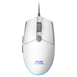 Mars Gaming MMG USB RGB 3200 DPI Blanc 6 boutons 74 g Souris Gaming