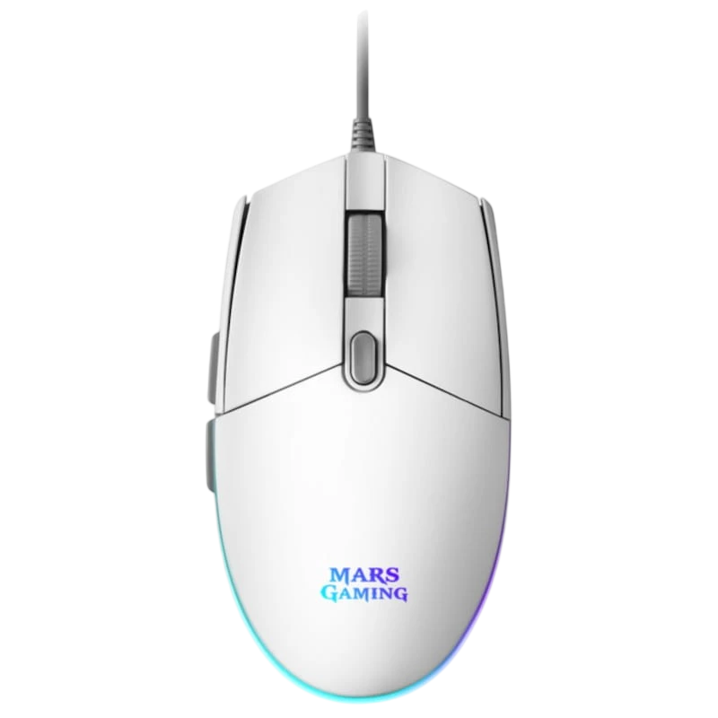 Mars Gaming MMG USB RGB 3200 DPI Blanc 6 boutons 74 g Souris Gaming