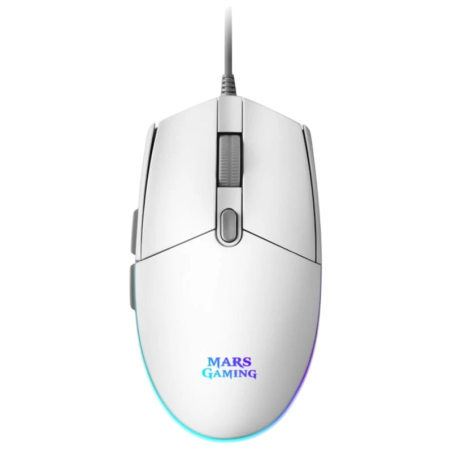 Mars Gaming MMG USB RGB 3200 DPI Blanc 6 boutons 74 g Souris Gaming