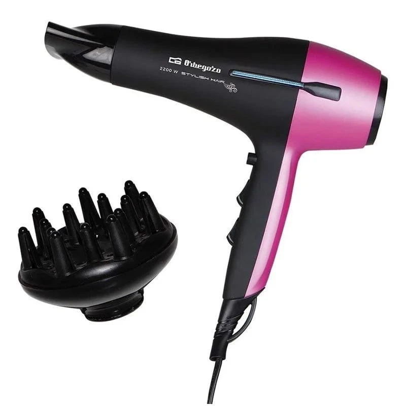 Orbegozo SE 2320 Rose/Noir 2200W 2 vitesses Sèche-cheveux professionnel