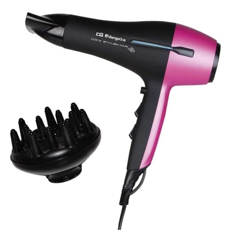 Orbegozo SE 2320 Rose/Noir 2200W 2 vitesses Sèche-cheveux professionnel