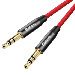 Baseus Yiven Câble adaptateur Mini Jack 3.5mm mâle à Mini Jack 3.5mm mâle 1.5M Noir