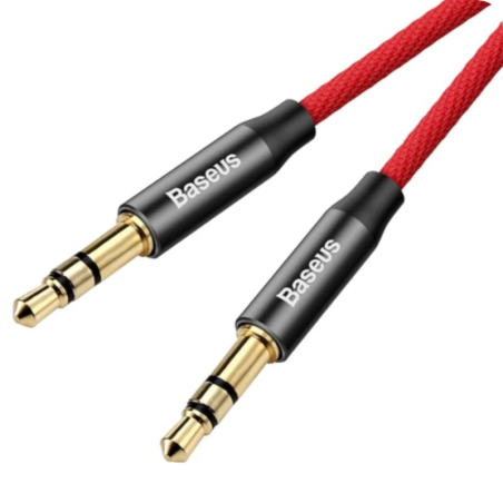 Baseus Yiven Câble adaptateur Mini Jack 3.5mm mâle à Mini Jack 3.5mm mâle 1.5M Noir